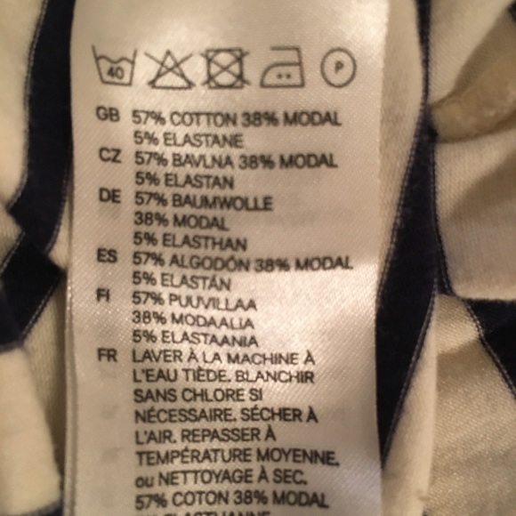 🌟5/$25⚡️ H&M Divided long sleeved cotton navy striped dress - Picture 8 of 10